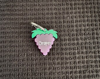Grape Shaped Dog Collar  Tag