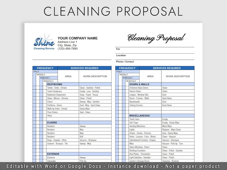 Cleaning Proposal Template, Office Cleaning Proposal, Commercial Cleaning Proposal Template, Office Cleaning Proposal, Commercial