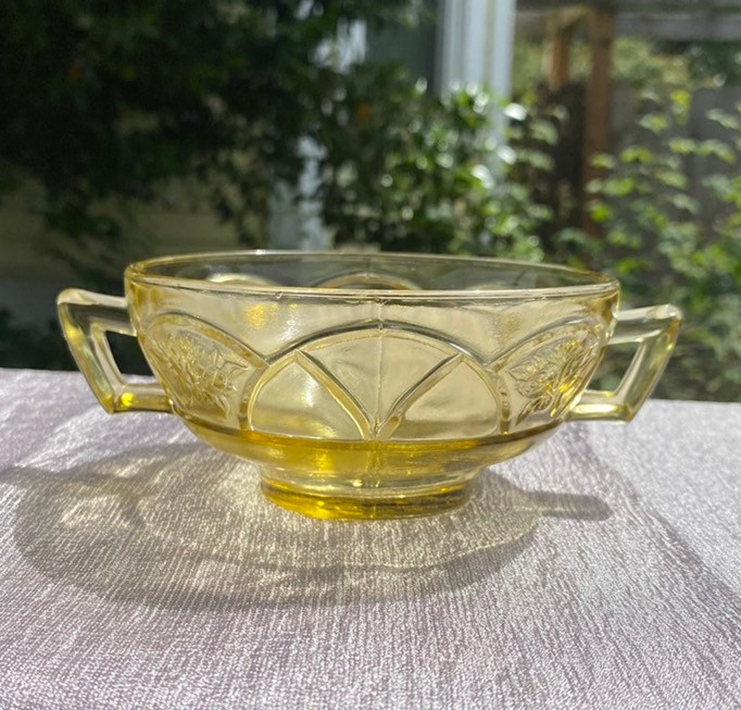 Yellow Depression Glass Bowl