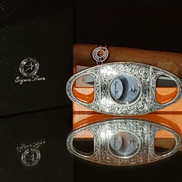 Cigar Star Double Guillotine Cutter: Heavy Duty, Razor Sharp