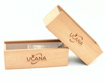 Spanish Cedar Bud Coffin: 1/2 Ounce Herb Humidor with Acrylic Lid (2-PACK)