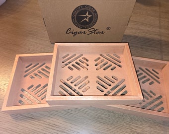 Spanish Cedar Tray for Cigars  8.5″ x 6.75″ x 1.5"