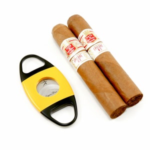 Exotic Yellow Double Blade Cigar Cutter Cigar Star