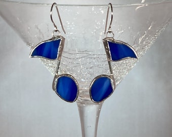 Stained Glass Music Note Earrings (Lead Free) - Ready to ship