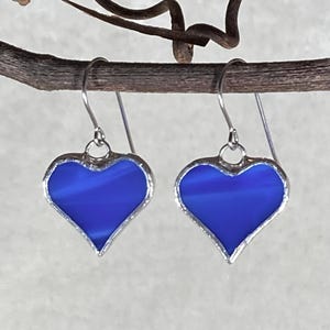 Stained Glass Heart Earrings (Lead Free) - Ready to Ship