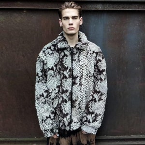 Snake print outlet bubble coat