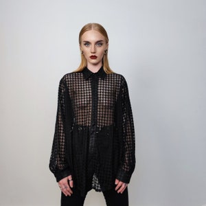 Oversized floral sale mesh top