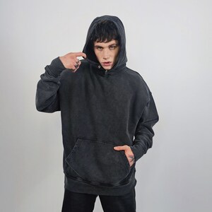 Washed out cheap black hoodie