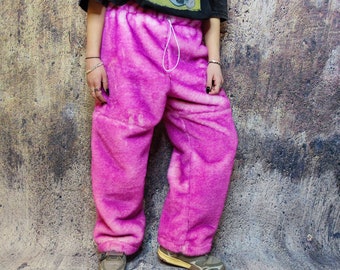 Faux fur joggers luxury detachable party pants handmade Barbie shorts fluffy premium festival overalls neon pink