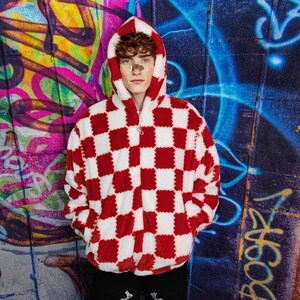 Red Checkered Jacket Etsy UK