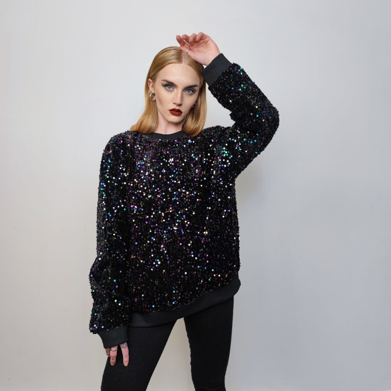 Black Sequin Sweater Black Sequin Sweater