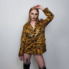 Leather Jacket with Tiger head embroided on back SMJ3 - PS Luxury Leather