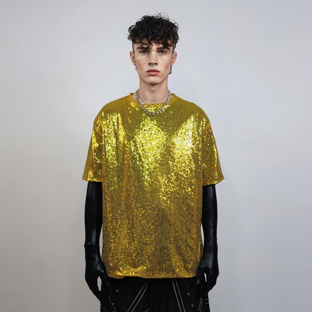 Sparkling Net leather Shirt
