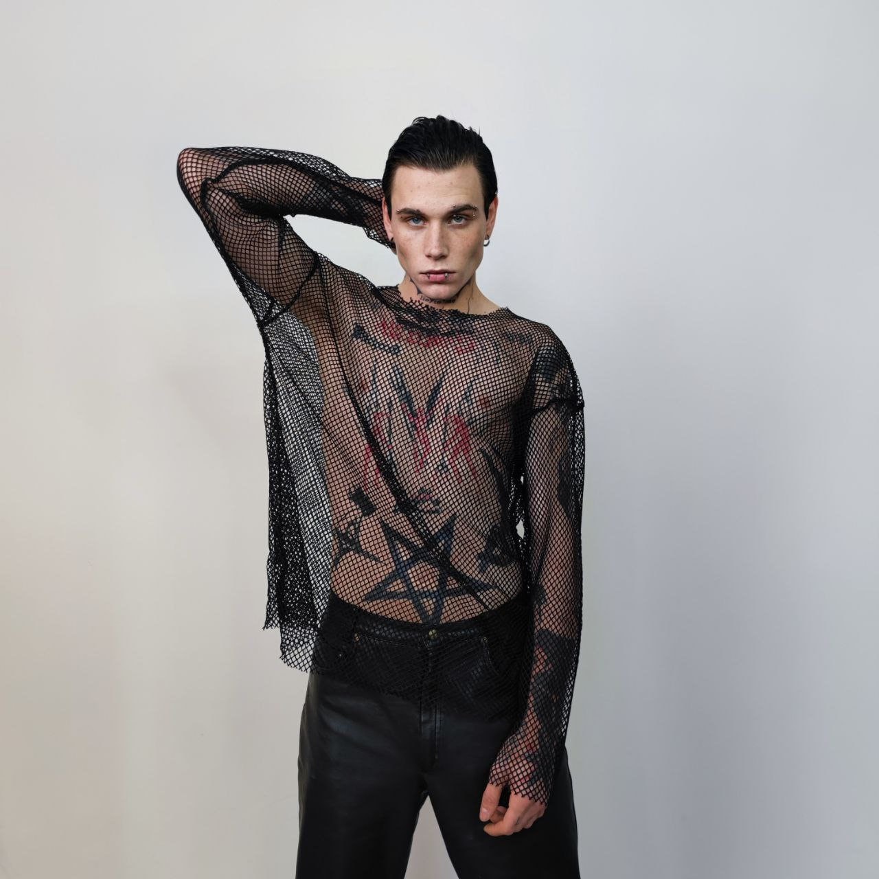 Mens Fishnet Shirt 