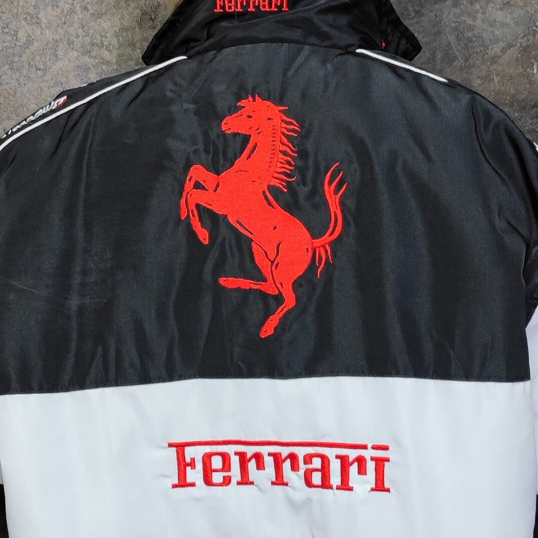 F1 Racing Jacket Multi Patch Ferrari Motorcycle Varsity Vintage Formula ...