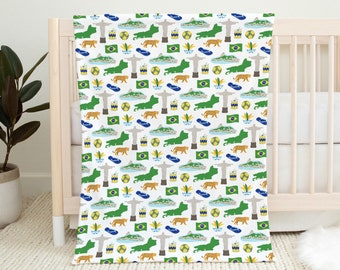 RIO DE JANEIRO Blanket - Brazil Blanket - Rio de Janeiro Baby Blanket - Brazil Gifts