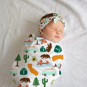 CALIFORNIA Baby Blanket - California Newborn Swaddle - California Blanket - California Gifts - State Blanket - Newborn Gift - California Kid