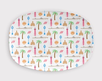 FORT MYERS Icons Plate or Platter - Fort Myers Gifts - FLorida Gifts - Florida Housewarming Gift  - Moving Gift