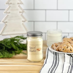 Spiced Strudel Candle / Holiday Candle / Hand Poured Soy Candle / Mason Jar Candle / 16 oz. Candle / 12 oz. Candle / 22 oz. Candle