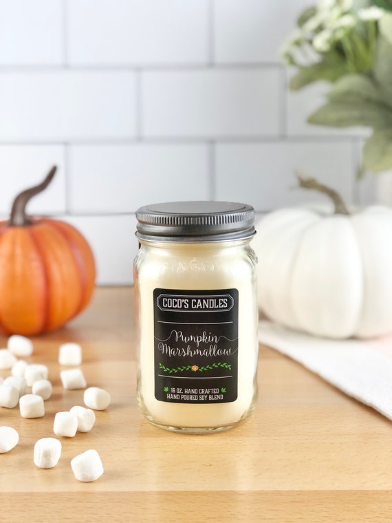 Pumpkin Marshmallow Canning Jar Soy Candle