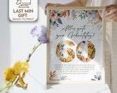 60th Birthday Money Gift Card, Printable Bday Card (PDF)