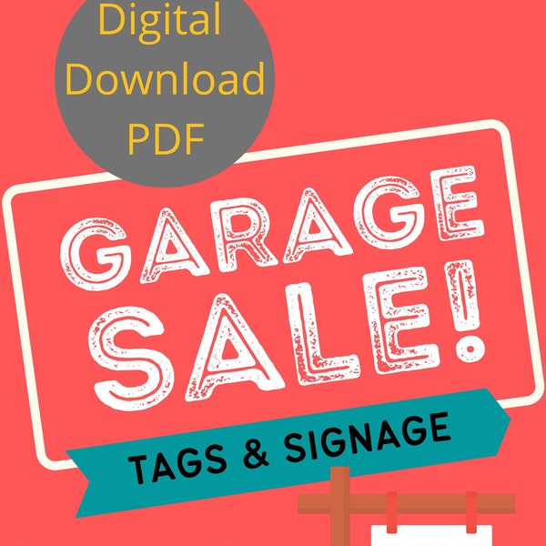 Garage Sale Flyer & Printable Signs, Garage Sale Category Signs, Garage Sale Bundle Kit, Yard Sale Price Tags