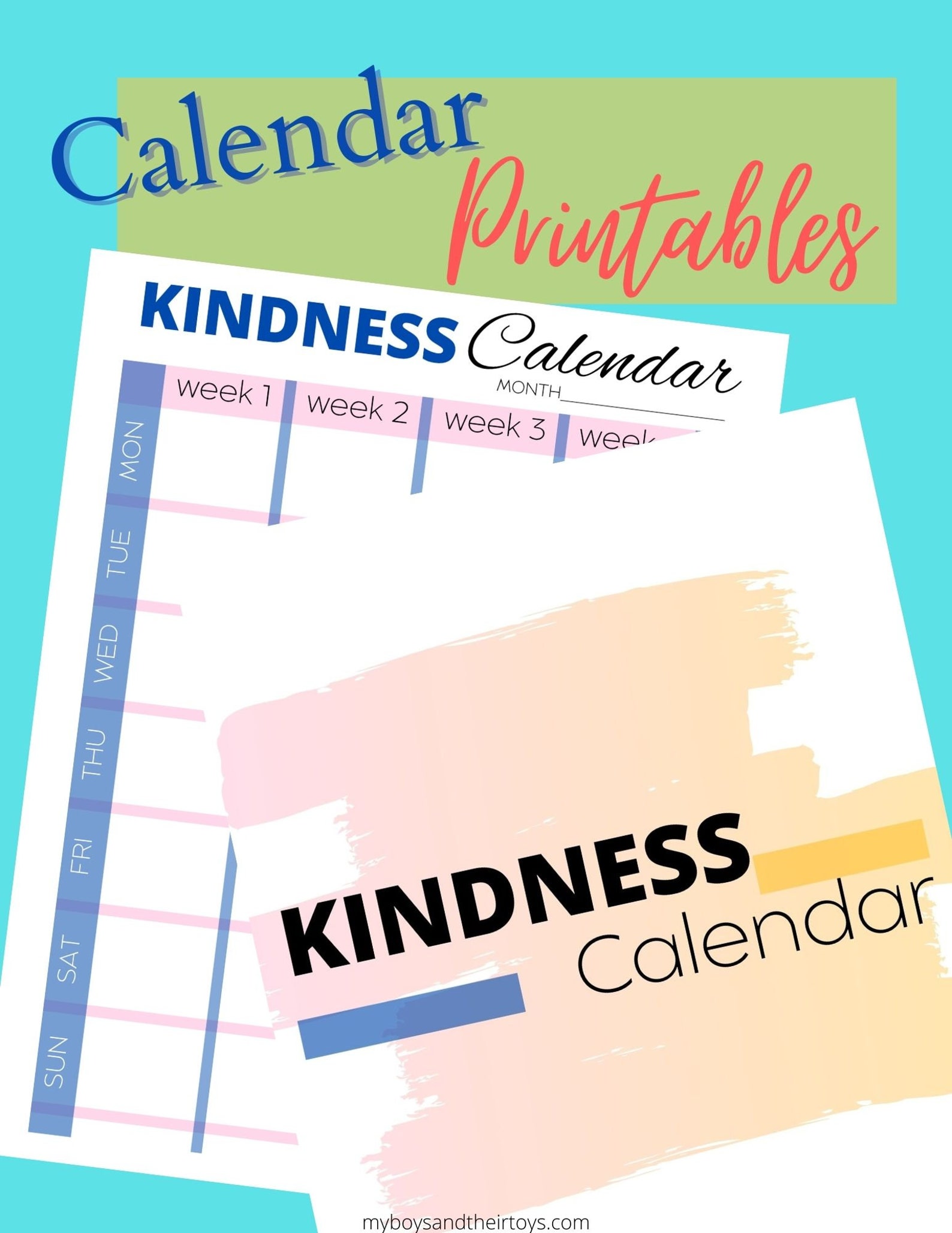 Daily Kindness Calendar Ideas Printable Random Acts of Etsy