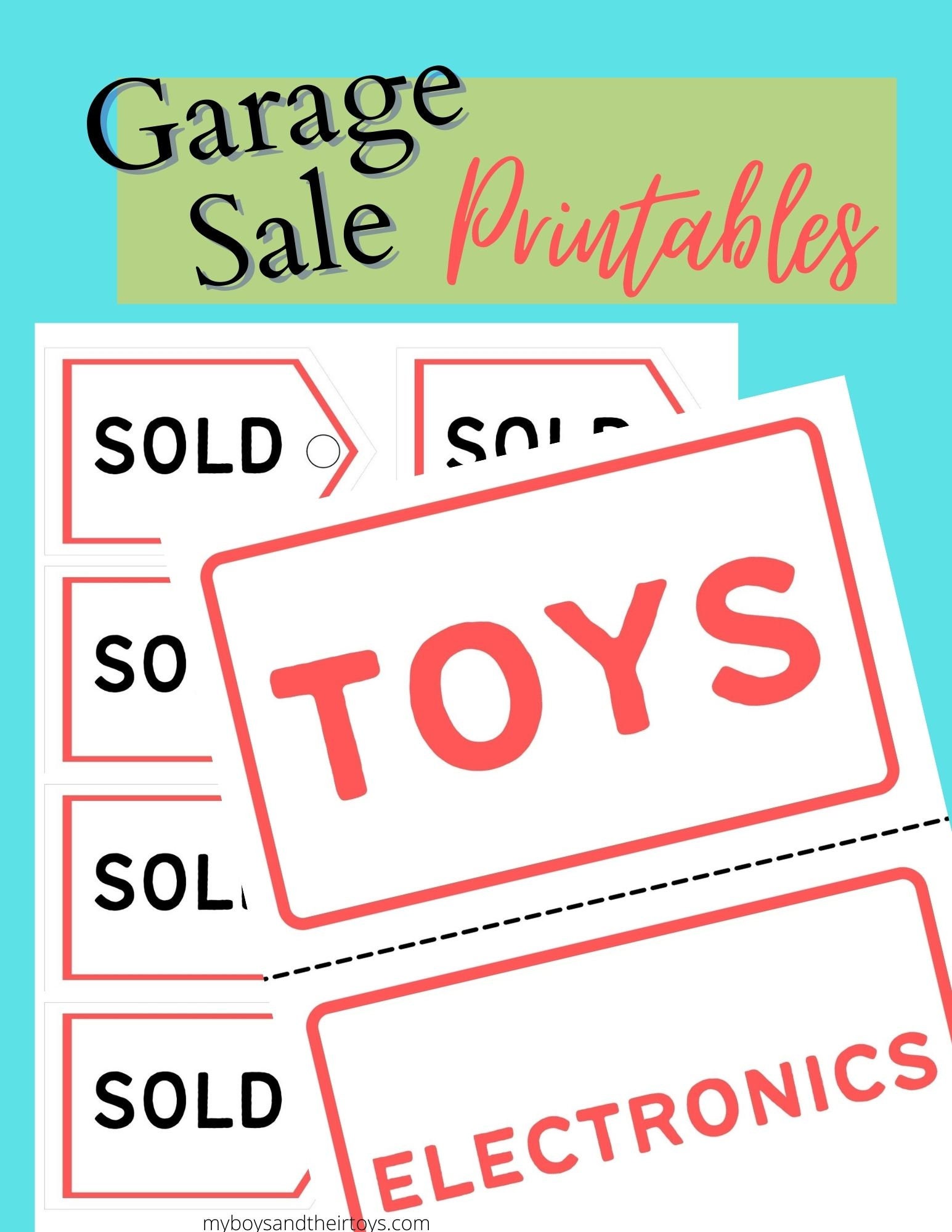 Garage Sale Flyer &amp; Printable Signs, Garage Sale Category Signs, Garage ...