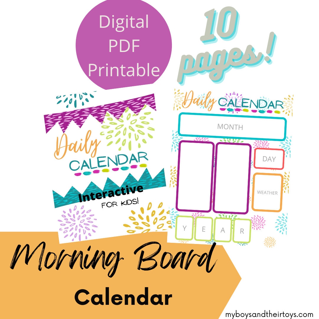Daily Calendar for Kids Printable, Interactive Morning Board, Days of the  Week Chart - Etsy