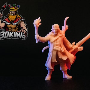Belevor Male Ranger - RN Estudio - Fantasy Miniature - 3D Resin Printed 28-32mm - 75mm - DnD Tabletop Gaming