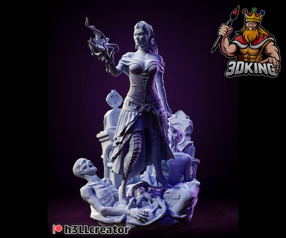 Liliana Vess - H3ll Creator - 3D Printed Fantasy Miniature