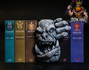 Orc Book Nook: 3D Printed Fantasy Bookshelf Decor