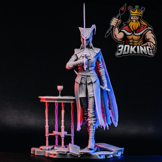 Lady Maria Miniature – Bloodborne Fan Art, 3D Printed Resin Figure
