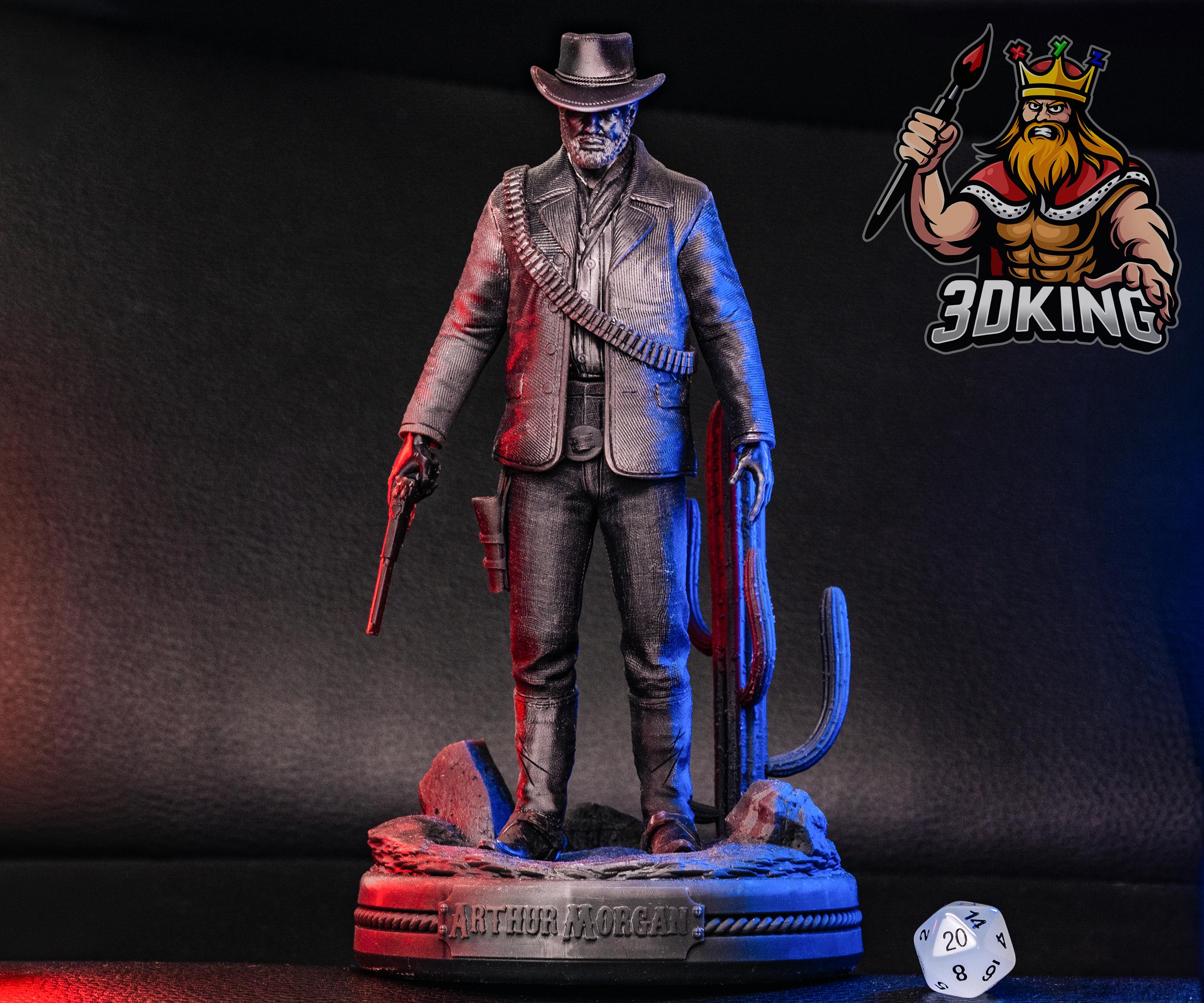 Arthur Morgan - Emanuel Skorepa - 3D Printed Fantasy Miniature - 1:10 - DnD Tabletop Gaming - Red Dead Redemption fan art figure - PC, PS5