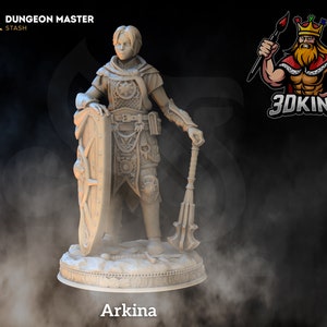 Arkina – Knight of the Dawn - Specialists Of The Golden Griffins - DM Stash - Fantasy Miniature - 3D Printed 28-32mm - DnD Tabletop Gaming