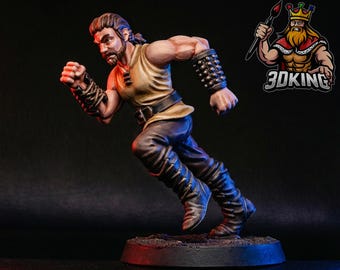 Nameless Hero Miniature - Gothic Game, 3D Printed Resin Figure (1:12 Scale)