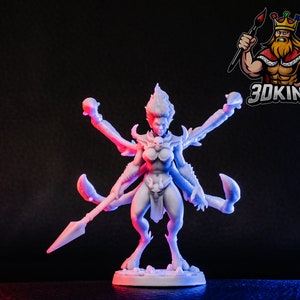 Uvelle the Heartpiercer Spear Demon - Andariel - RN Estudio - Fantasy Miniature - 3D Resin Printed 28-32mm - 75mm - DnD Tabletop Gaming