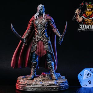 Drizzt Do'Urden Miniatur: 3D Gedruckter Drow Waldläufer - DnD Tabletop Gaming
