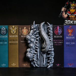 Mimic Book Nook - fantastyczny odstępnik do książek - drukowana w 3D dekoracja biblioteczna - dekoracja półki dla fanów Dungeons and Dragons - prezent dla maniaka DnD