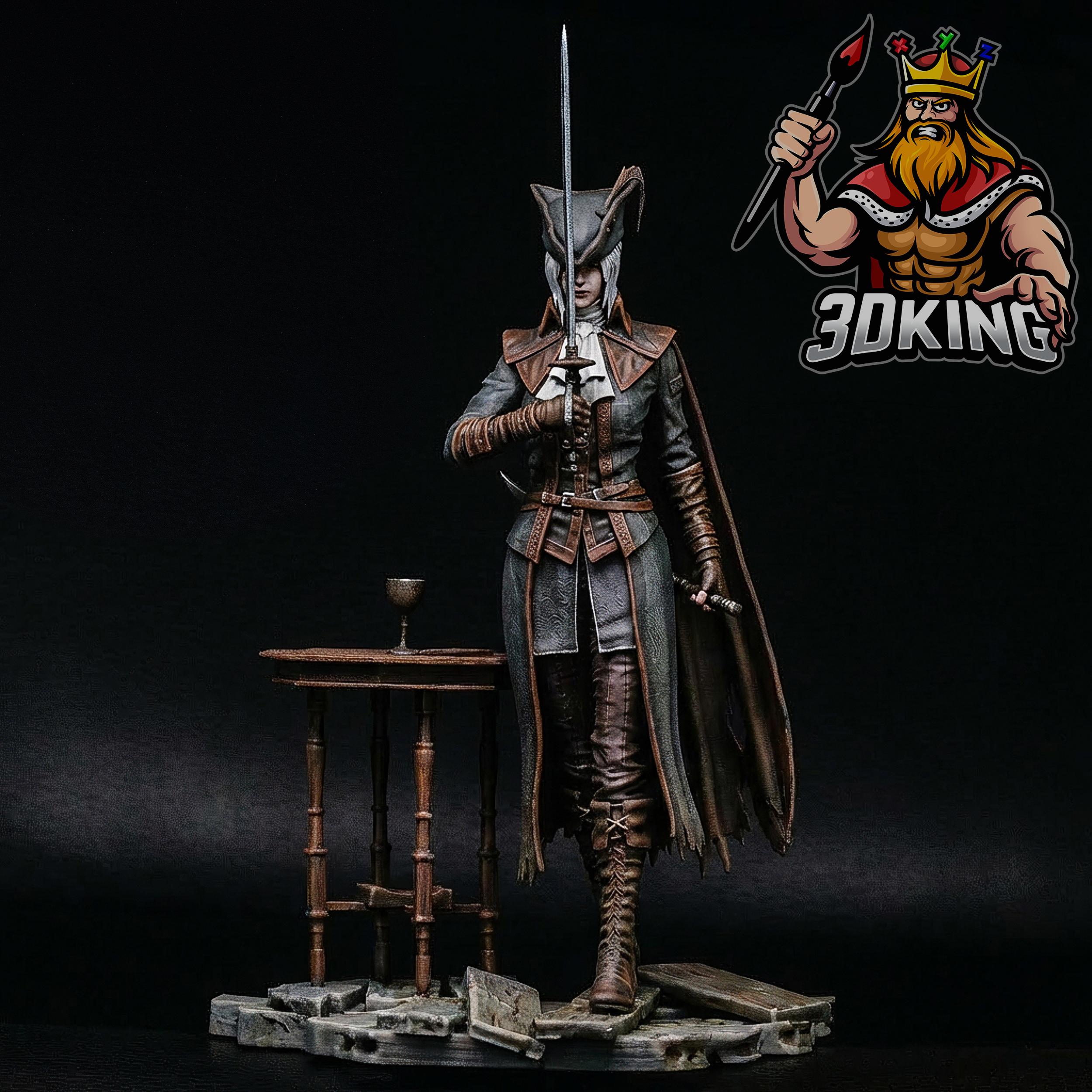 Lady Maria Miniature – Bloodborne Fan Art, 3D Printed Resin Figure
