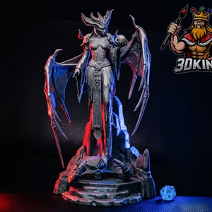 Lilith - Daughter of Hatred Queen of the Succubi - NomNom Figures - 3D Printed Fantasy Miniature - DnD Tabletop Gaming  - Diablo IV figure