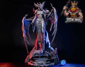 Lilith - Daughter of Hatred Queen of the Succubi - NomNom Figures - 3D Printed Fantasy Miniature - DnD Tabletop Gaming  - Diablo IV figure
