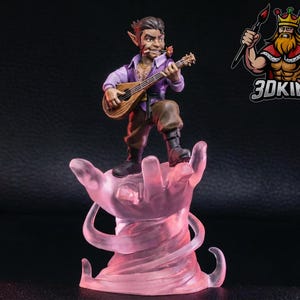 Scanlan Shorthalt Miniature: 3D Printed Gnome Bard, Legend of Vox Machina