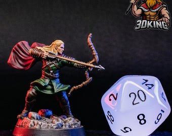 Legolas Miniatur: 3D Gedruckte DnD Tabletop Figur aus Resin (28-32 mm)