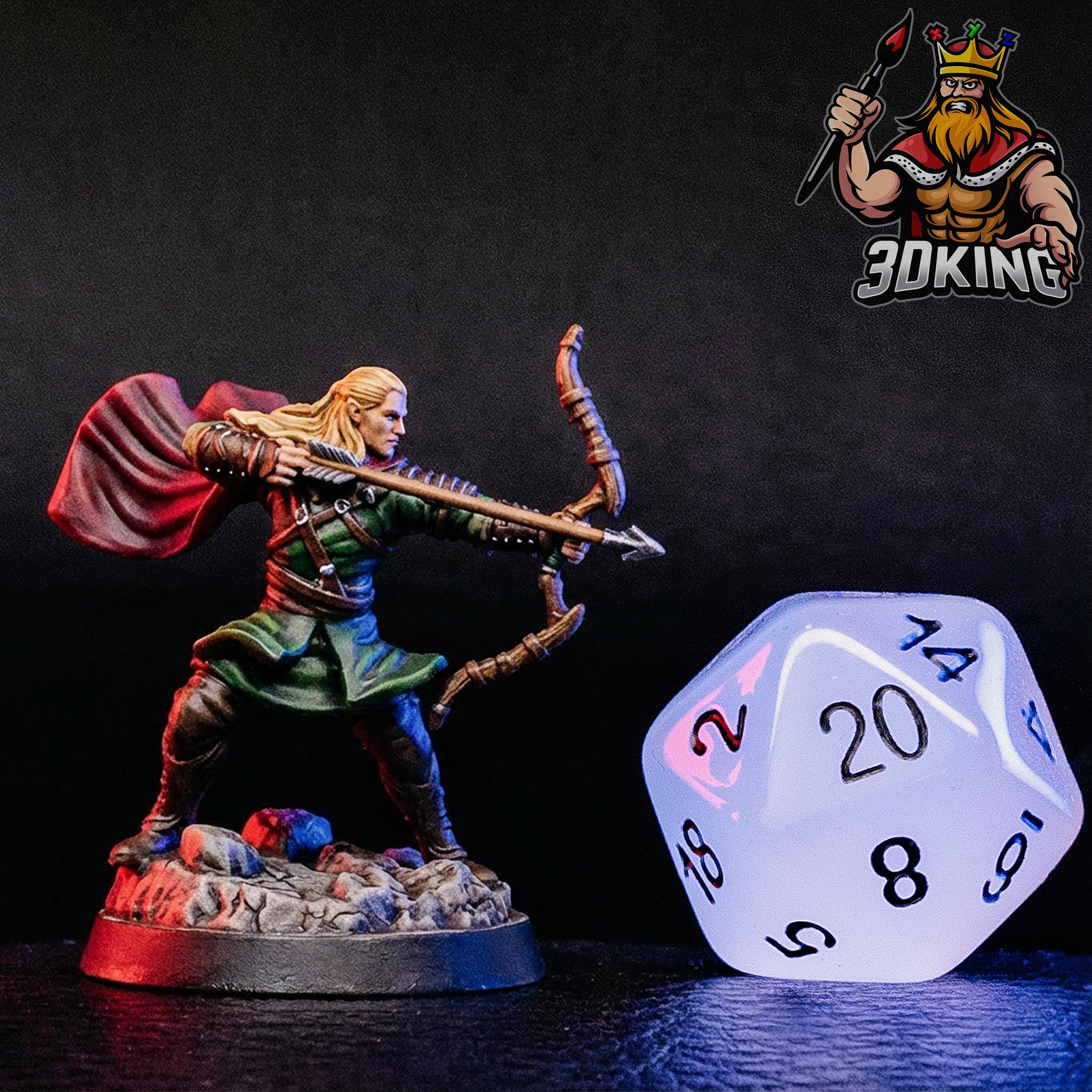 Legolas Miniature: 3D Printed Resin Dnd Tabletop Figure (28-32mm