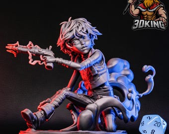 Isha 3D-geprinte miniatuur: Arcane League of Legends-fanart, DnD-gaming op tafel!
