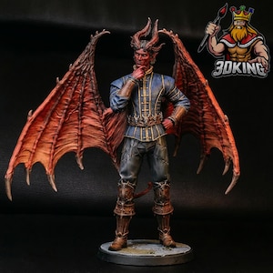 Raphael Cambion Devil Miniature: Baldur's Gate 3 Fan Art, DnD Tabletop Gaming, 3D Printed