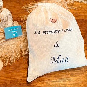 Personalized baby pouch bag/double cotton gauze/oeko tex