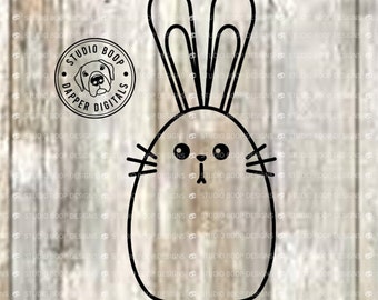 Easter SVG Bunny Egg  SVG & PNG Instant Download  Ready to Cut Files
