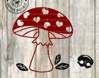 Idée de Tshirt SVG Saint-Valentin pour son champignon vénéneux SVG et téléchargement numérique PNG prêt à couper des fichiers